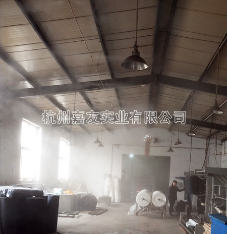 天馬襯布車(chē)間高壓微霧加濕解決方案3